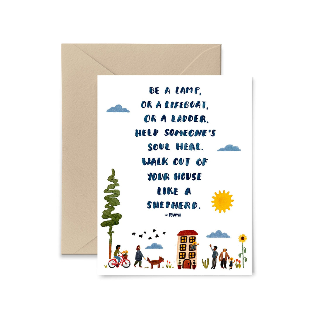 Be A Lamp Greeting Card Greeting Card Little Truths Studio 