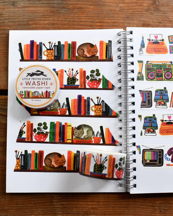 Books and Cats Washi Tape Washi Tape Little Truths Studio 