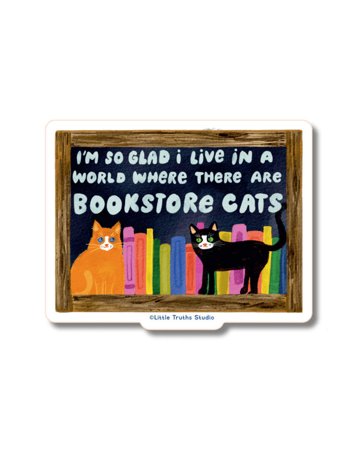 Bookstore Cats Sticker sticker Little Truths Studio 