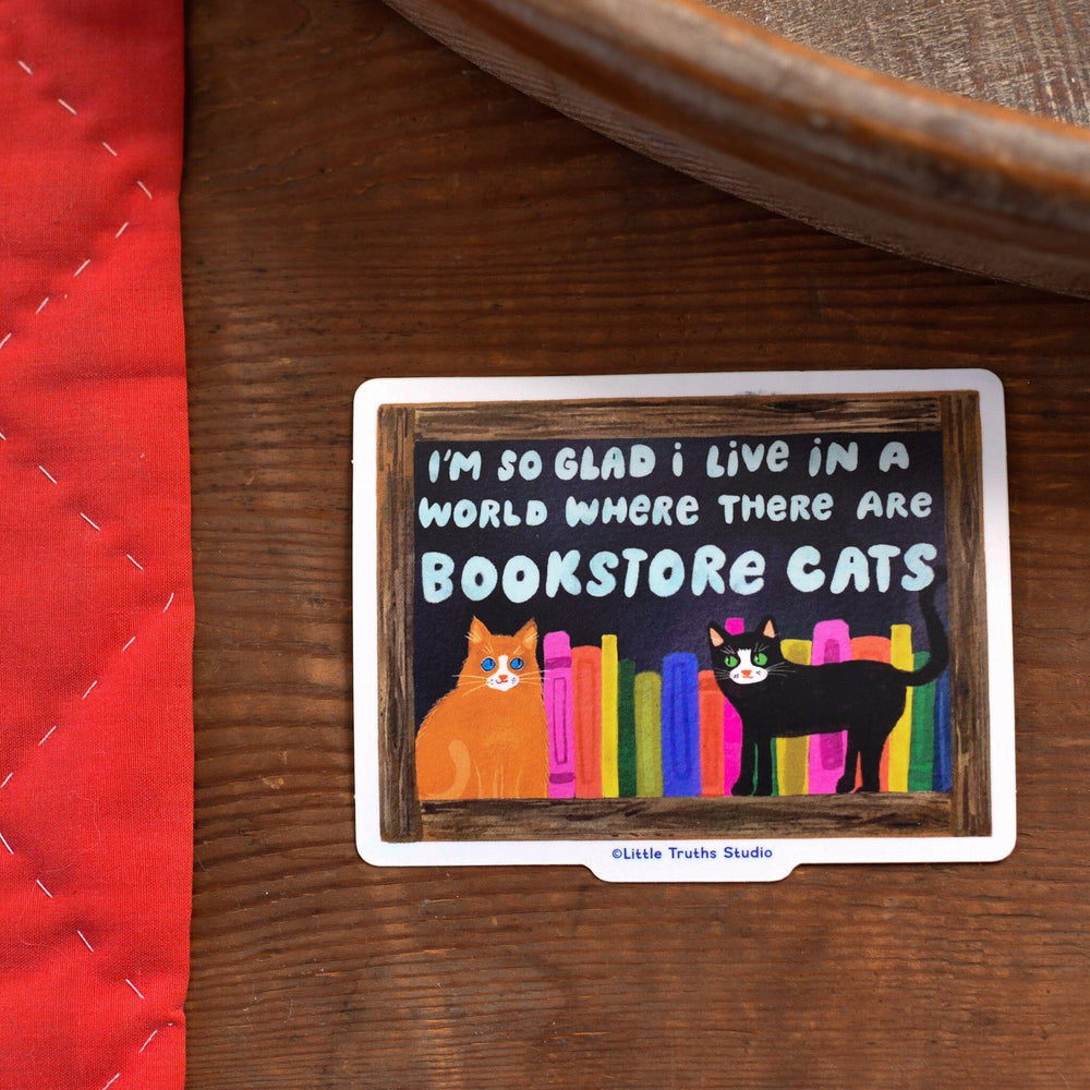 Bookstore Cats Sticker sticker Little Truths Studio 