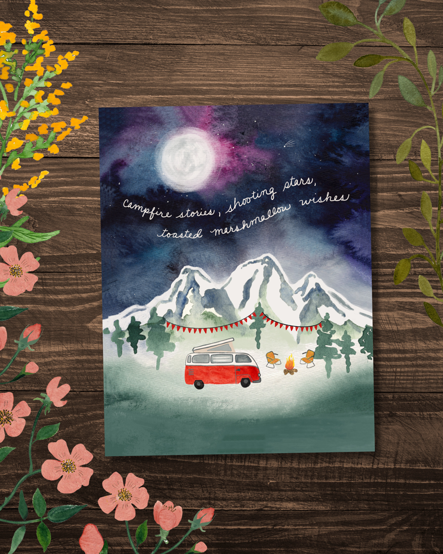 Campfire Stories Greeting Card