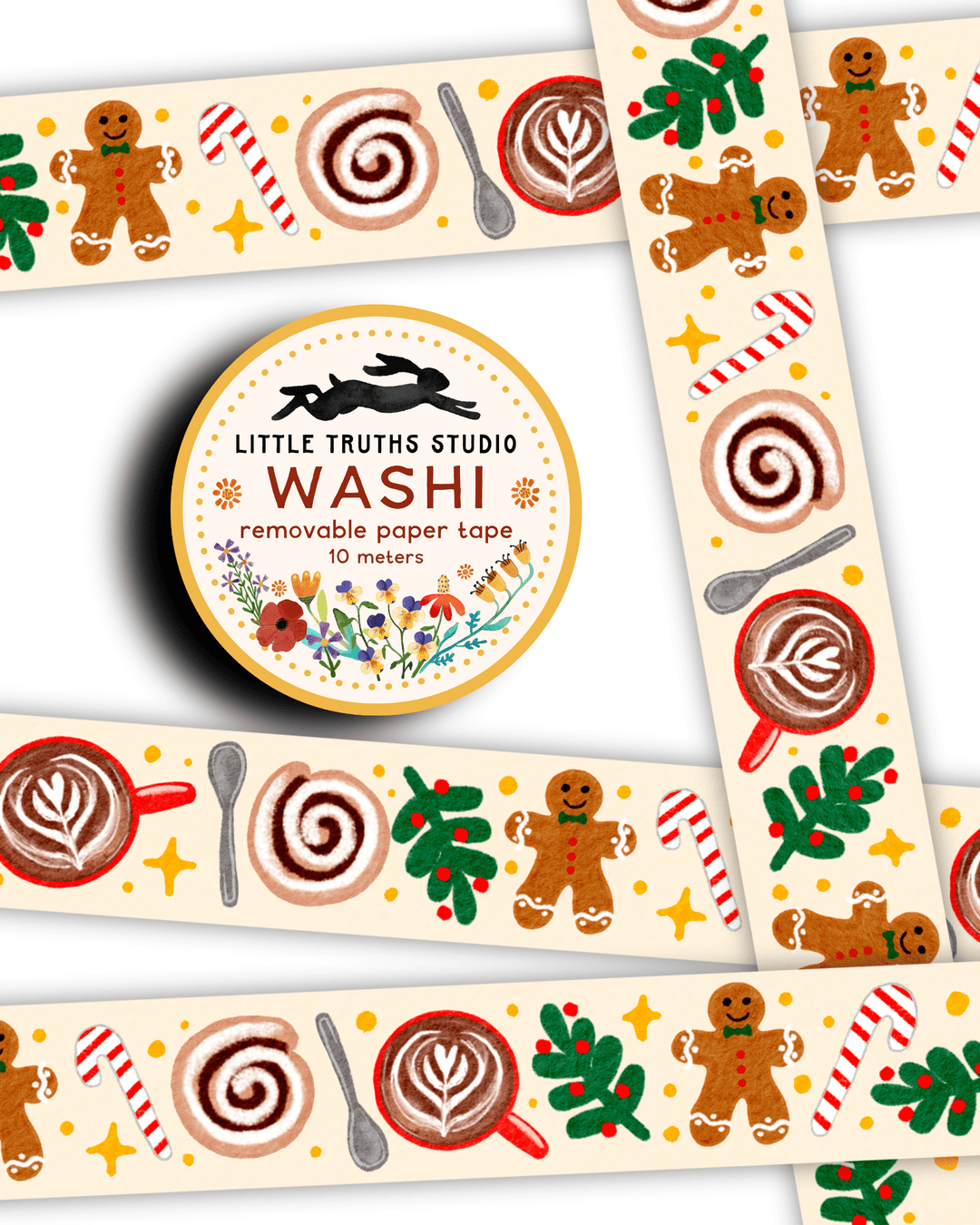Christmas At The Coffee Shop Washi Tape PRE-ORDER Washi Tape Little Truths Studio 