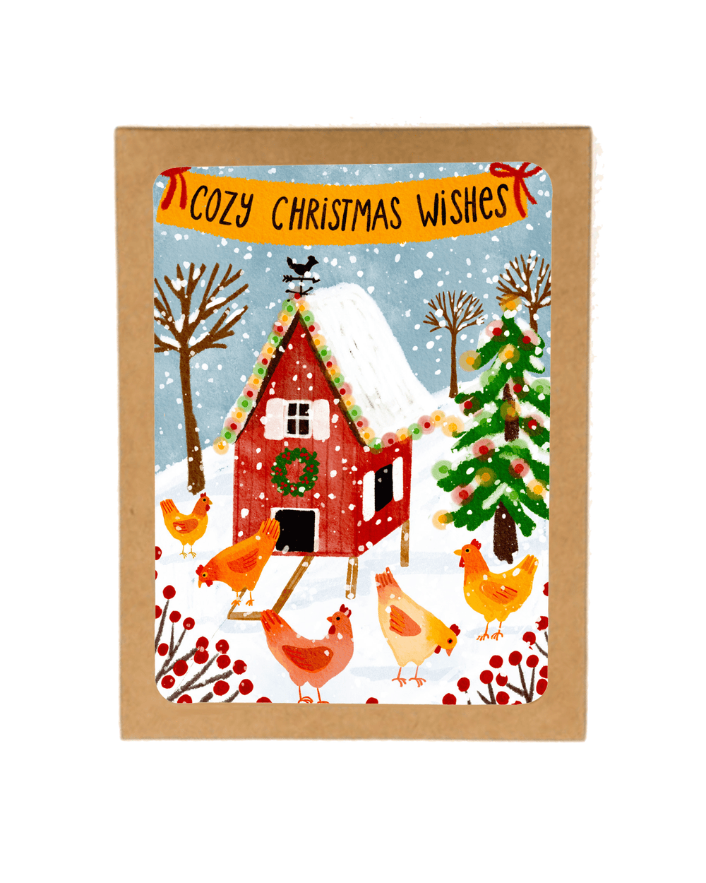 Cozy Christmas Wishes Holiday Card Set Greeting Card Set Little Truths Studio 