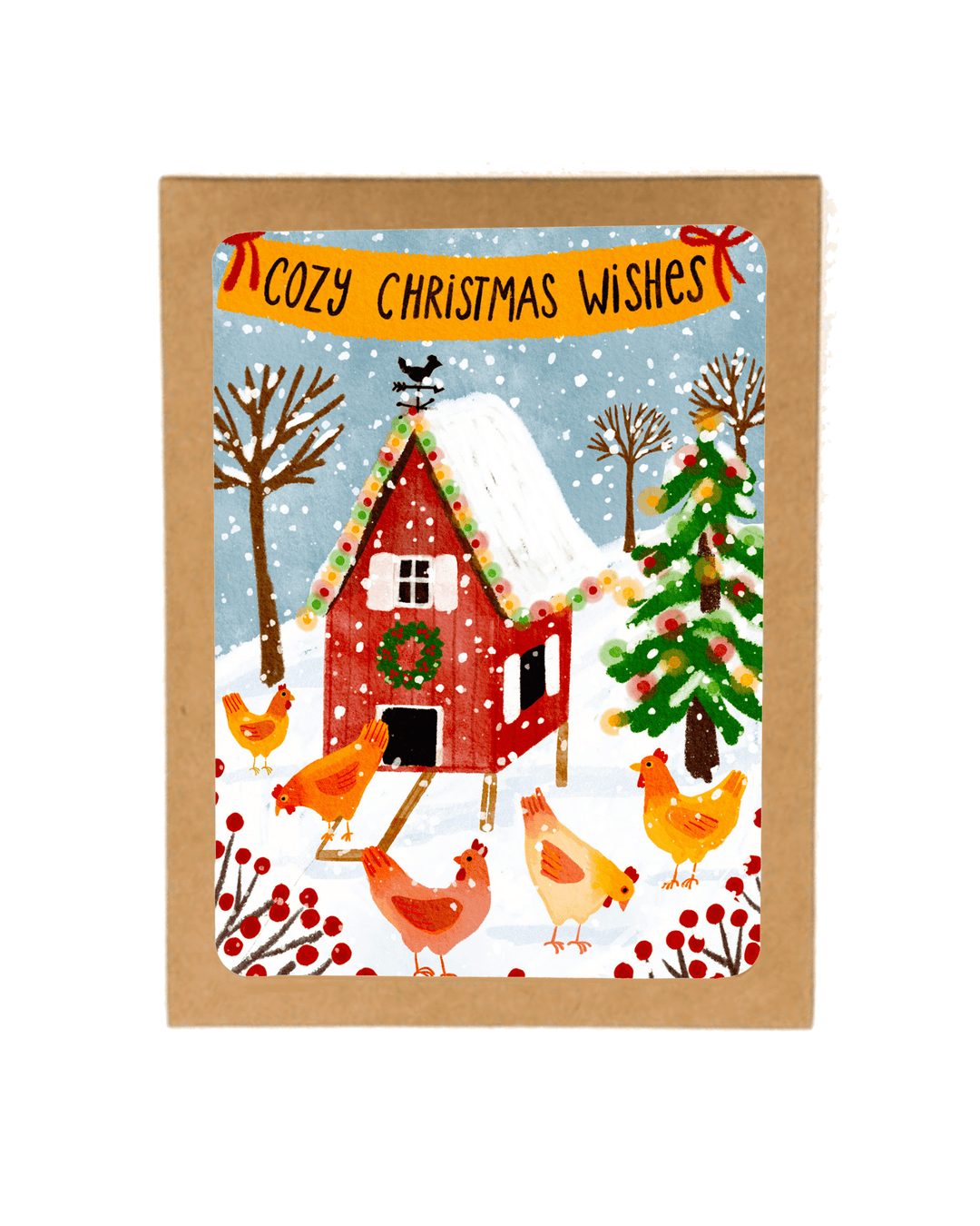 Cozy Christmas Wishes Holiday Card Set Greeting Card Set Little Truths Studio 