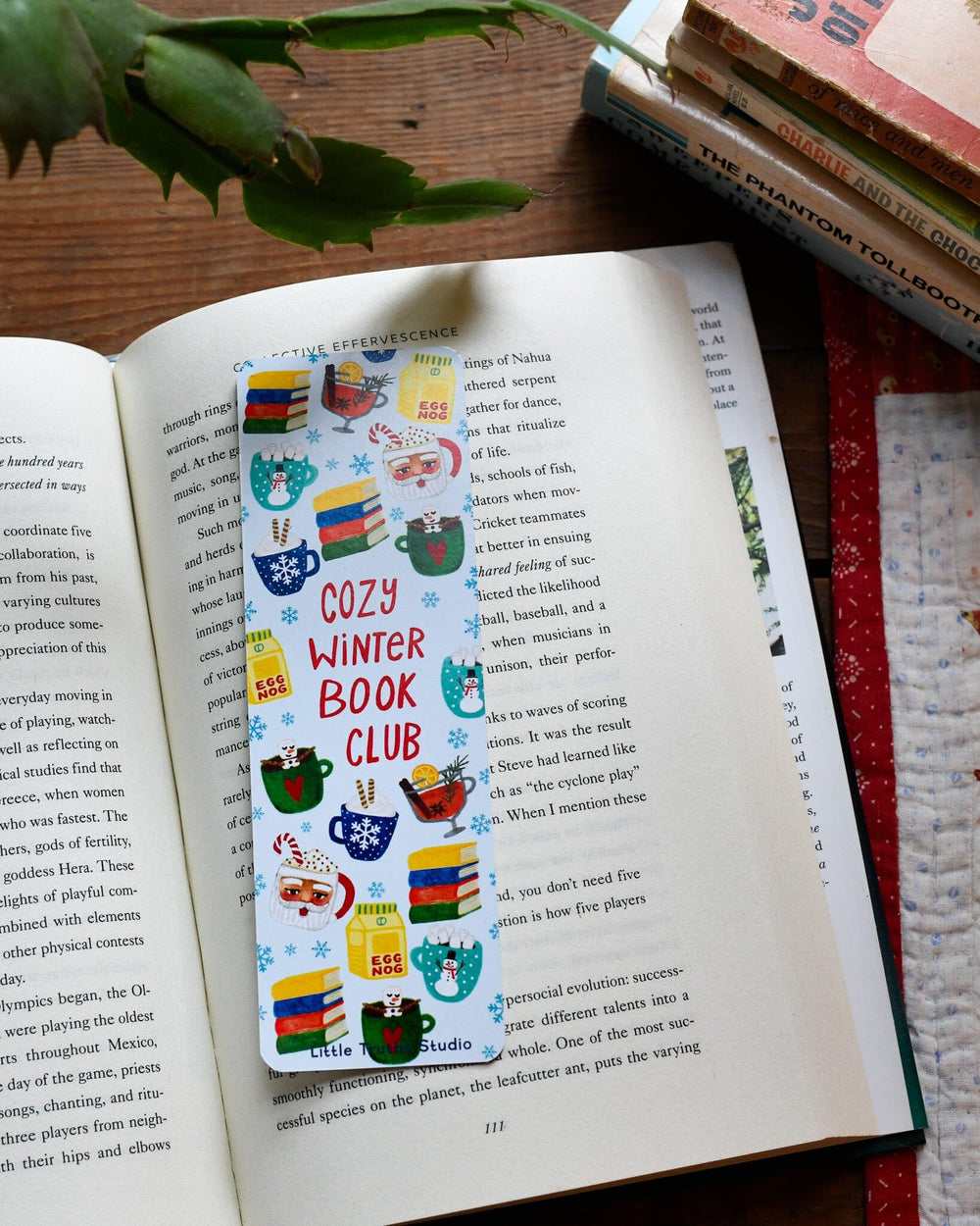 Cozy Winter Book Club Bookmark Bookmark Little Truths Studio 