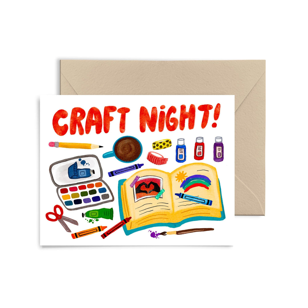 Craft Night Card Greeting Card Little Truths Studio 