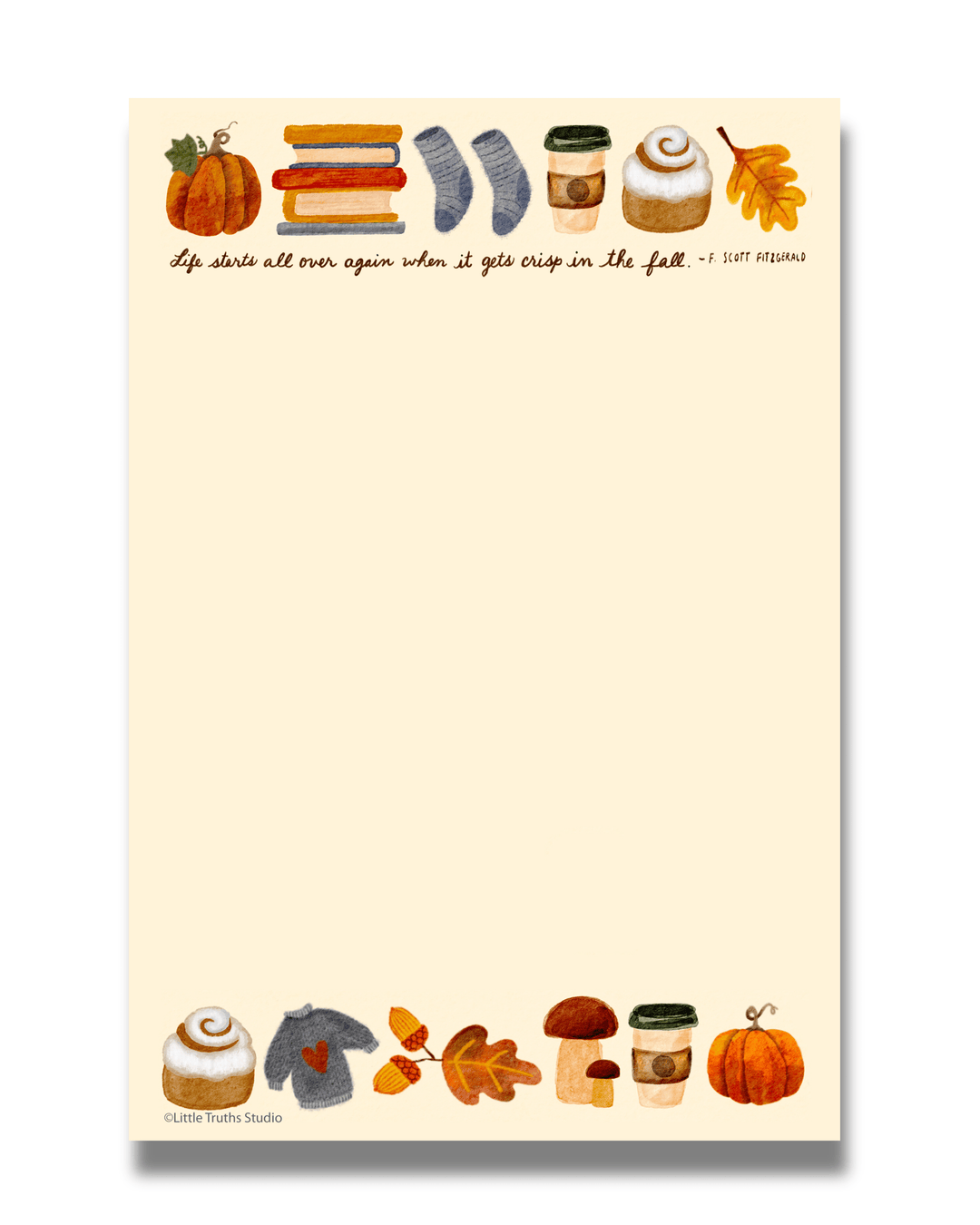 Crisp In The Fall Notepad Notepad Little Truths Studio 