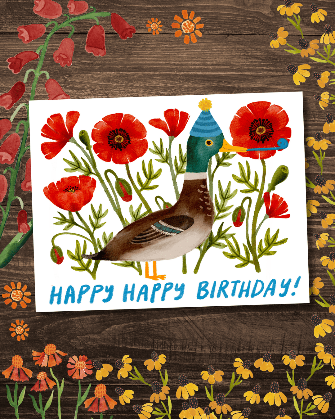 Duck Birthday Card Greeting Card Little Truths Studio 
