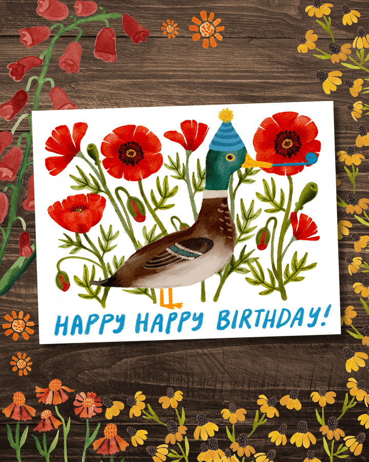 Duck Birthday Card Greeting Card Little Truths Studio 