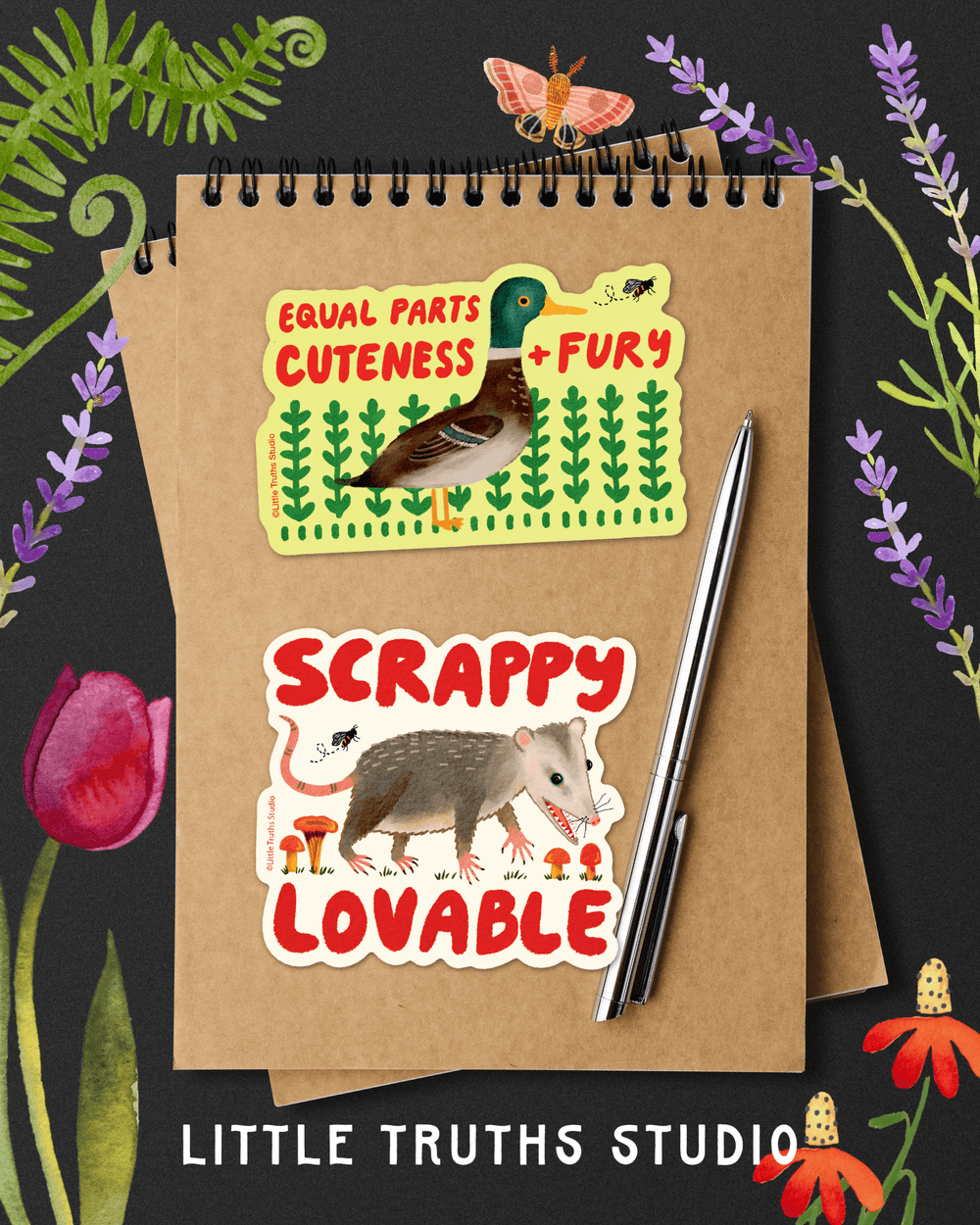 Equal Parts Cuteness and Fury Sticker sticker Little Truths Studio 