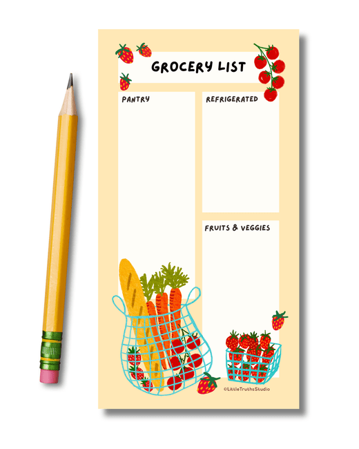 Farmer's Market Grocery List Notepad
