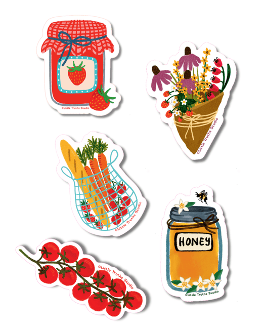 Farmers Market Sticker Set