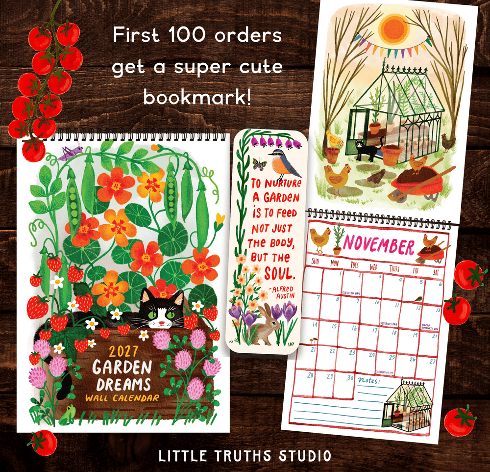 Garden Dreams 2027 Calendar Calendar Little Truths Studio 