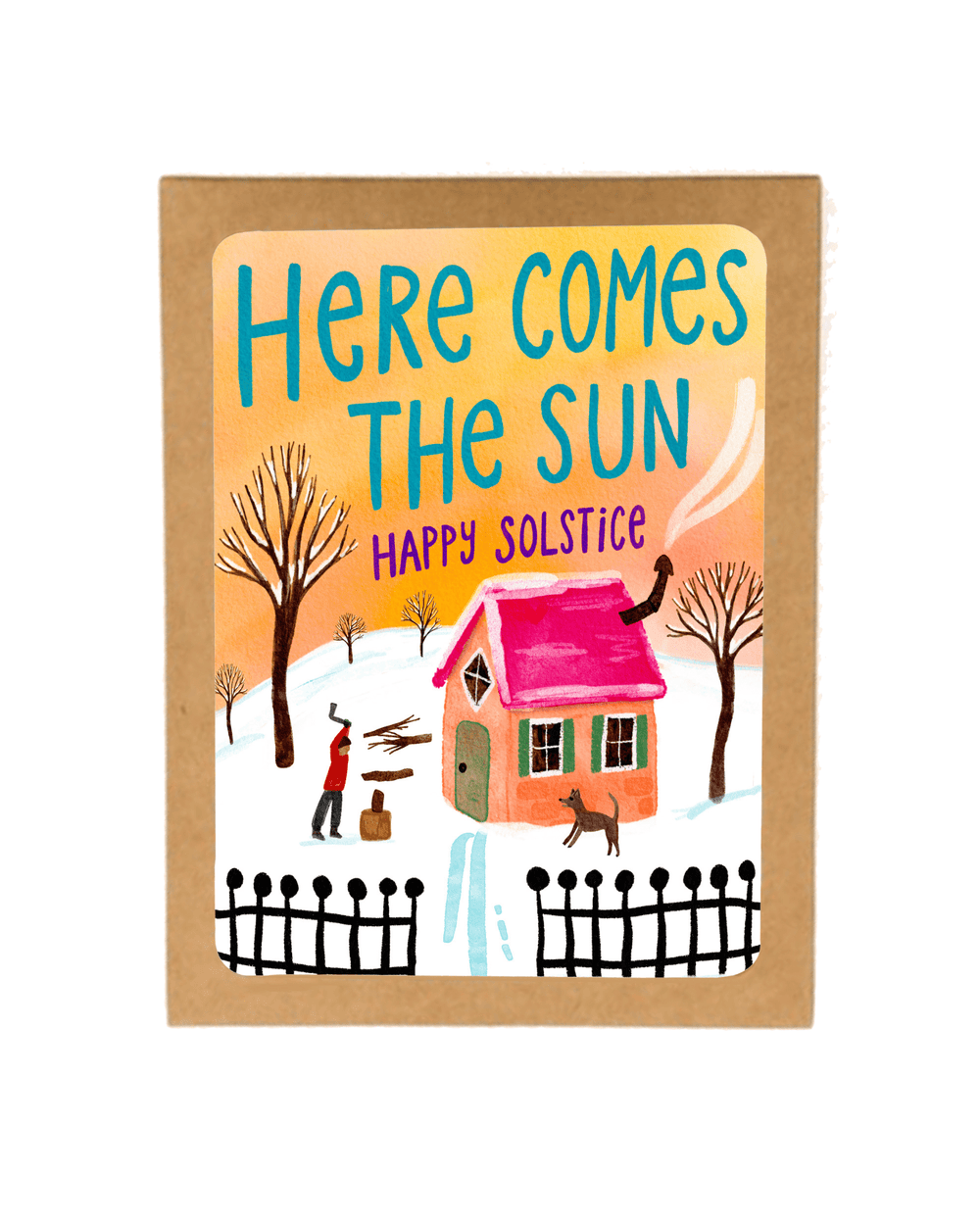 Here Comes The Sun Winter Solstice Holiday Card Set Greeting Card Set Little Truths Studio 