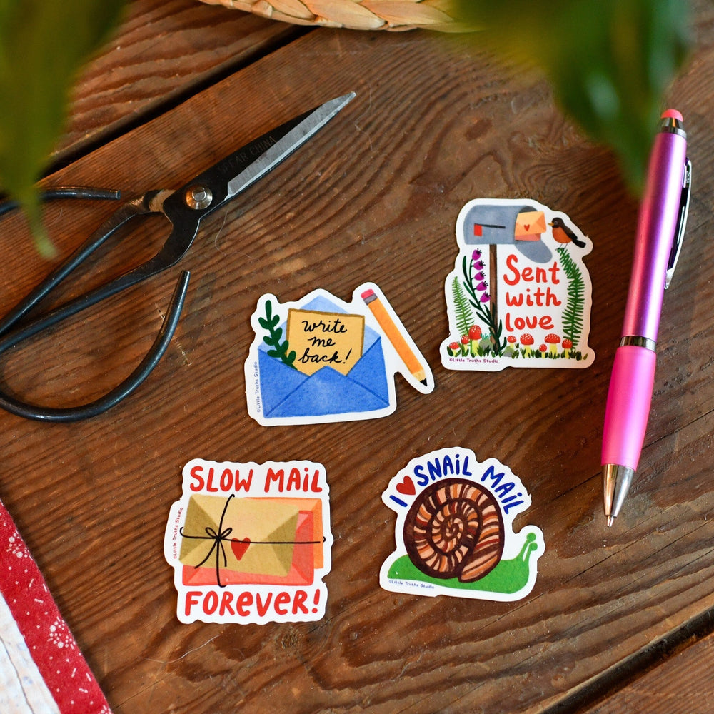 I Love Snail Mail Sticker Pack stickers Little Truths Studio 