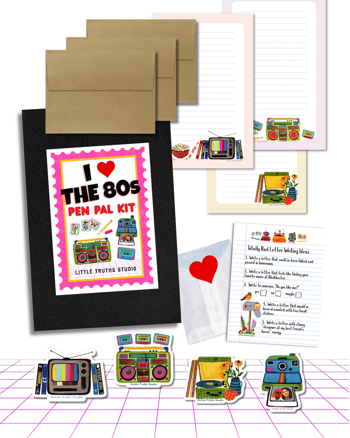 I Love The 80s Letter Writing Kit Letter Writing Paper Little Truths Studio 