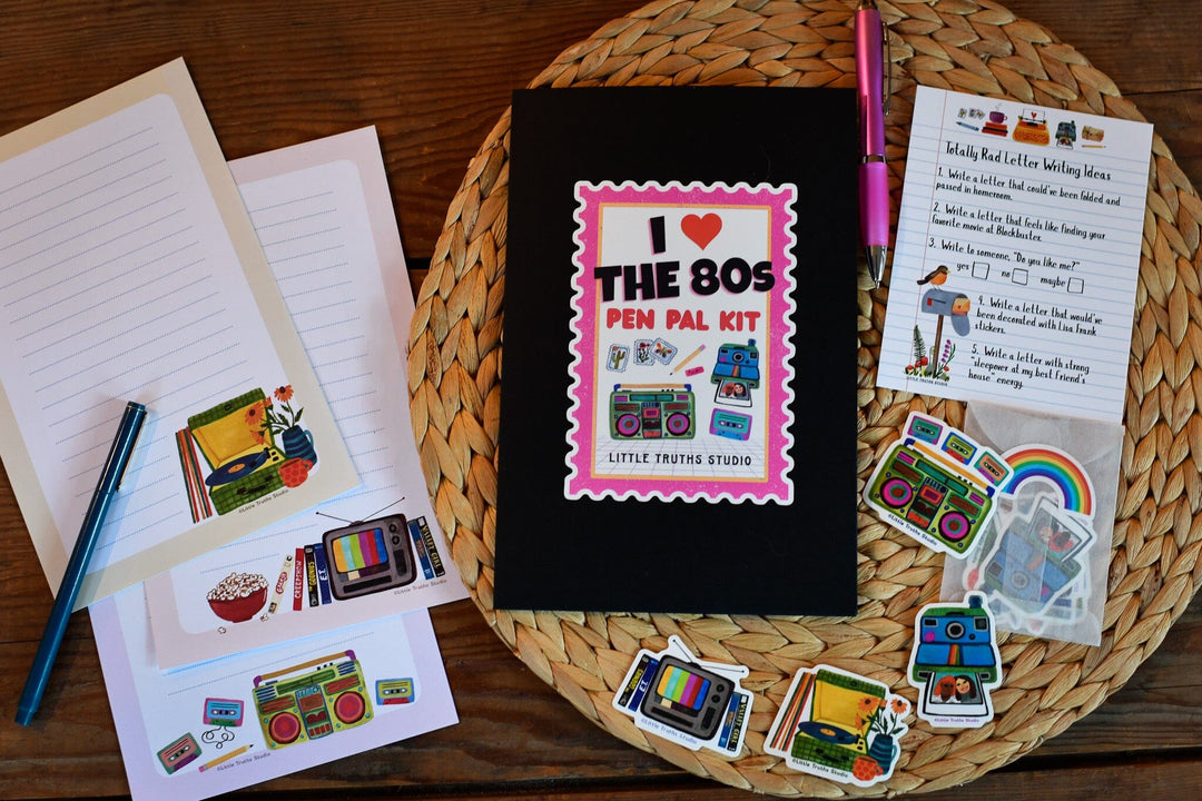 I Love The 80s Letter Writing Kit Letter Writing Paper Little Truths Studio 