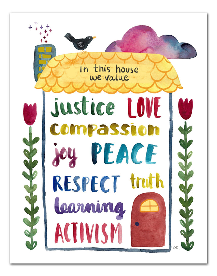 In This House Art Print 8.5 x 11 Art Prints Little Truths Studio 