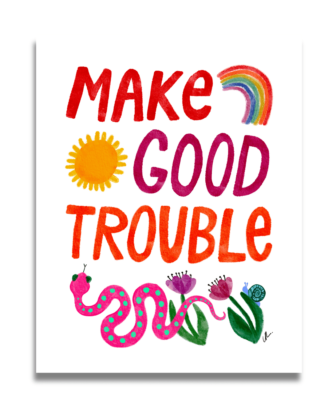 Make Good Trouble Art Print Art Prints Little Truths Studio 