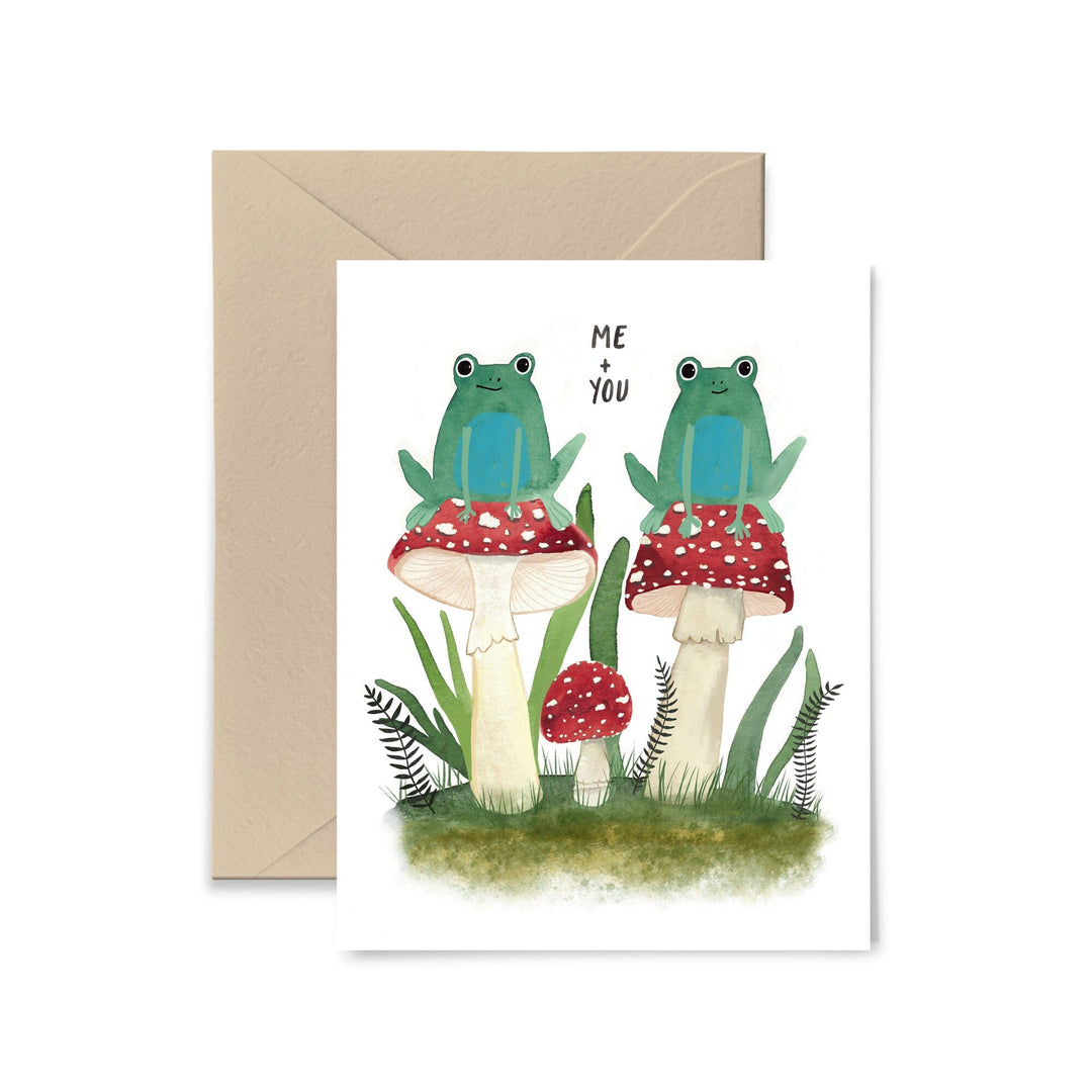 Me + You Frogs Valentine Card Greeting Card Little Truths Studio 