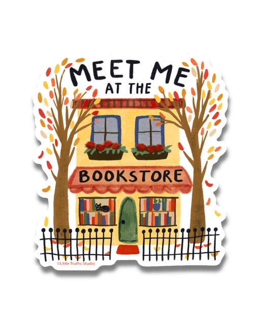Meet Me At The Bookstore Sticker