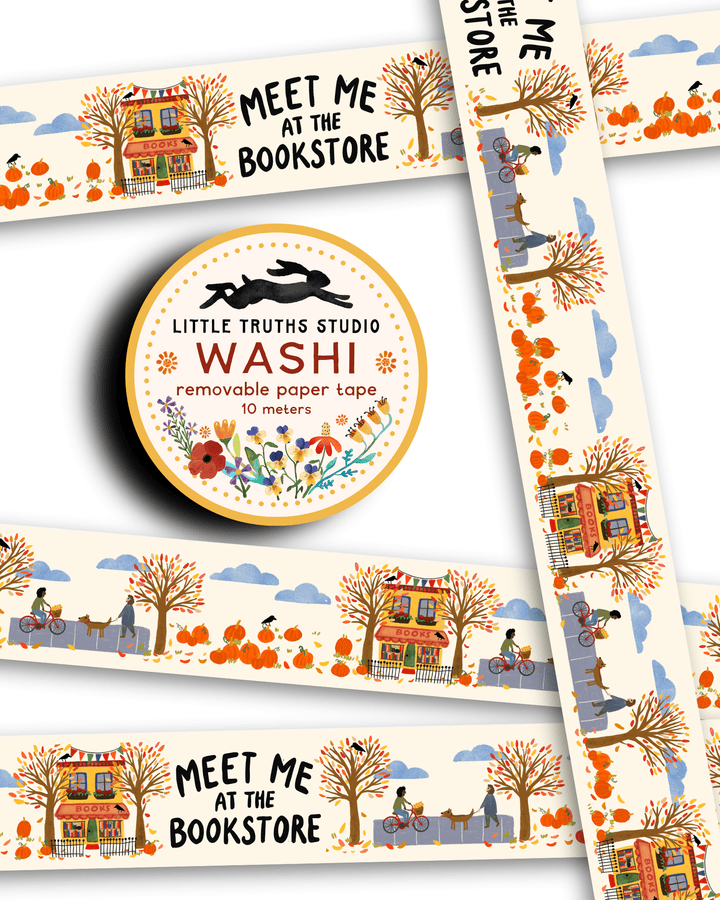 Meet Me At The Bookstore Washi Tape Washi Tape Little Truths Studio 
