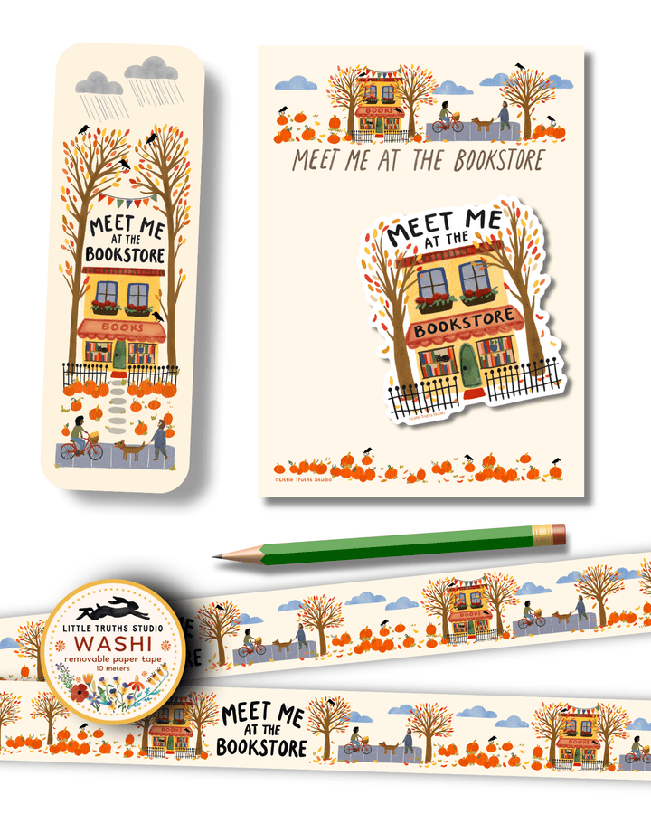 Meet Me At The Bookstore Washi Tape Washi Tape Little Truths Studio 