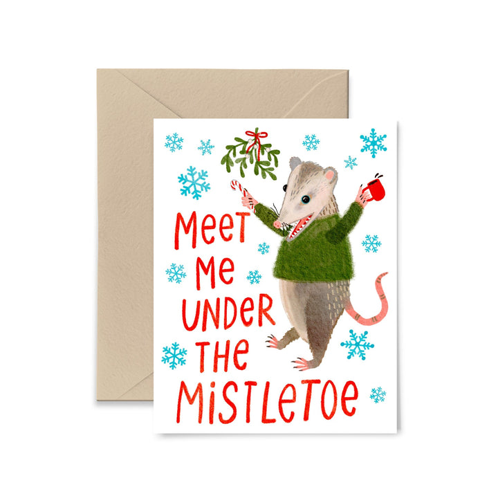 Meet Me Under The Mistletoe Greeting Card Greeting Card Little Truths Studio 