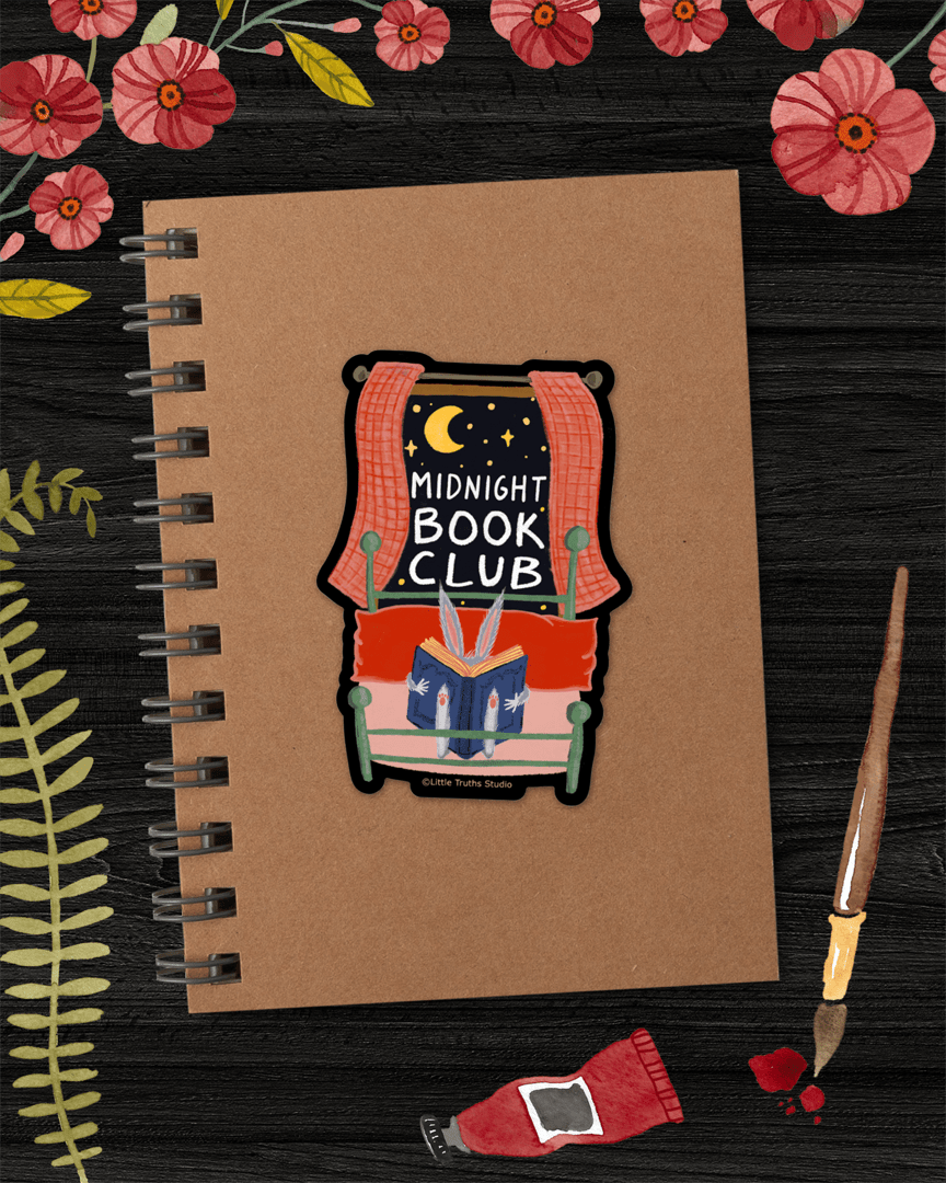 Midnight Book Club Sticker sticker Little Truths Studio 
