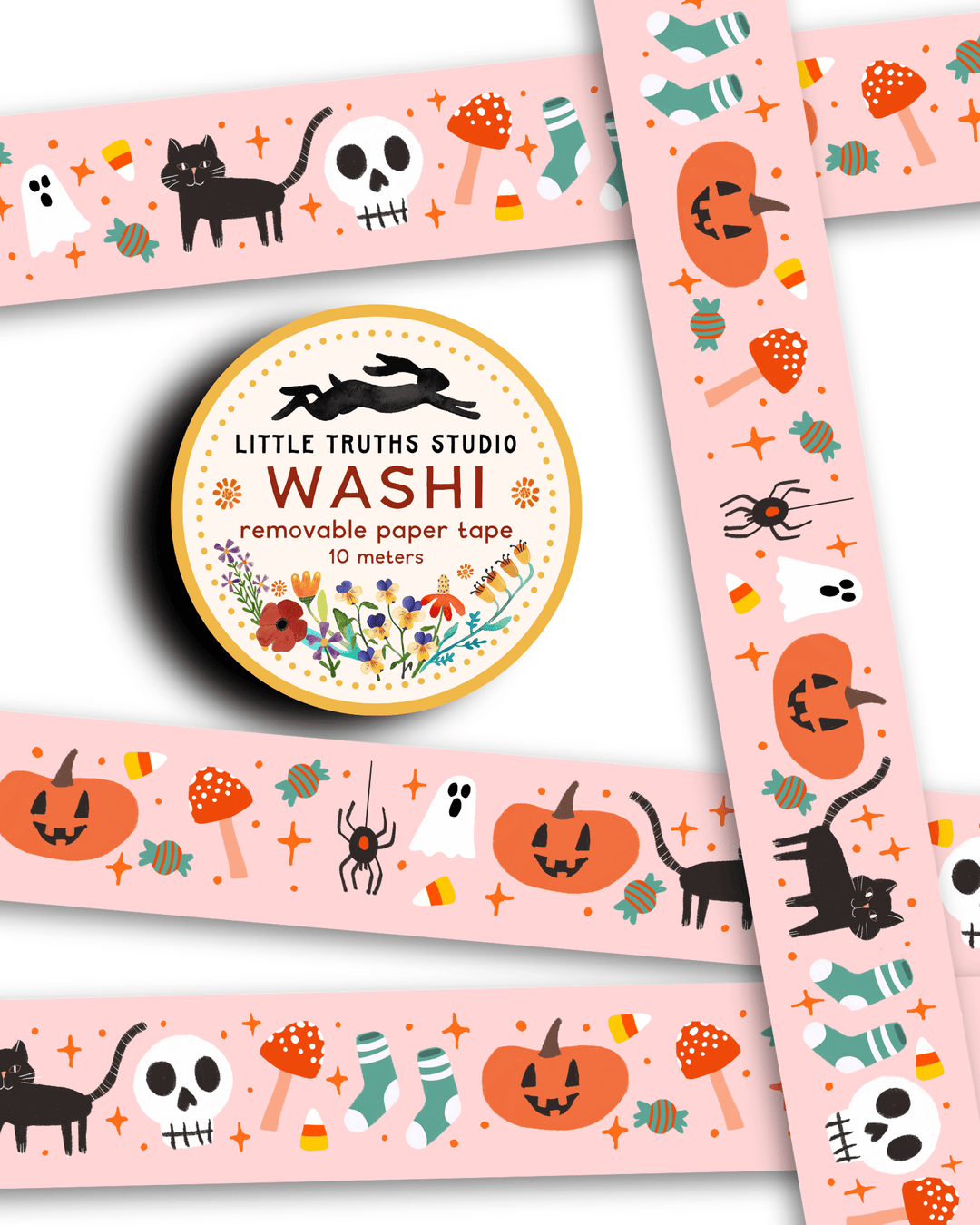 Pink Halloween Washi Tape Washi Tape Little Truths Studio 