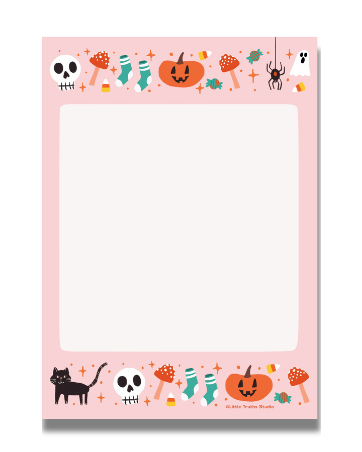 Pink Halloween Notepad