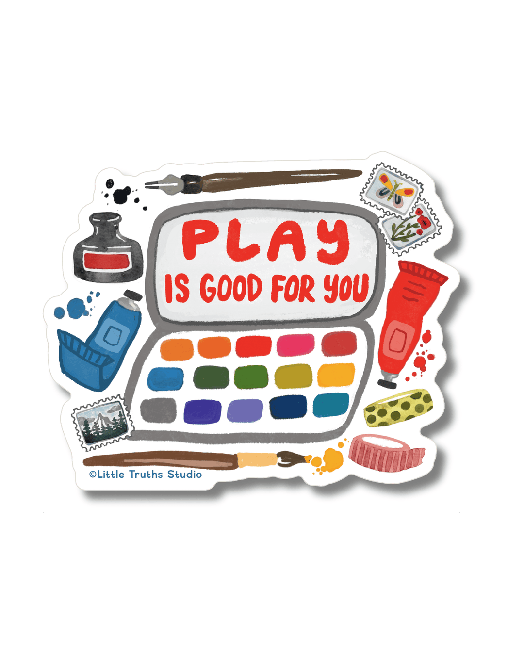 Play Is Good For You Sticker sticker Little Truths Studio 