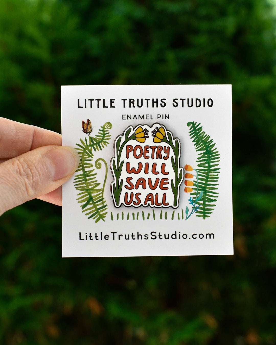Poetry Will Save Us All Enamel Pin enamel pin Little Truths Studio 