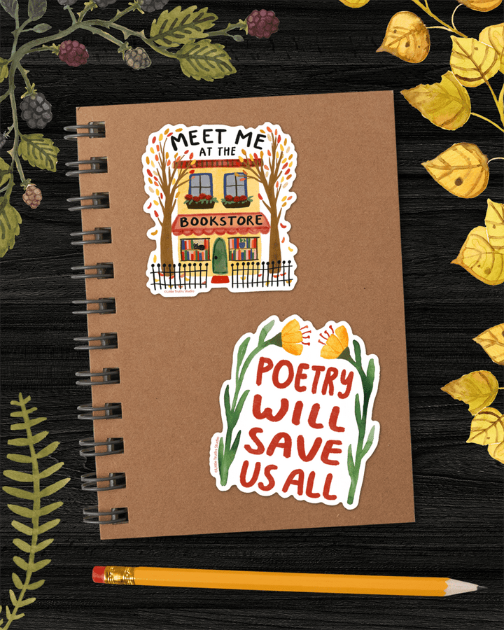 Poetry Will Save Us All Sticker sticker Little Truths Studio 