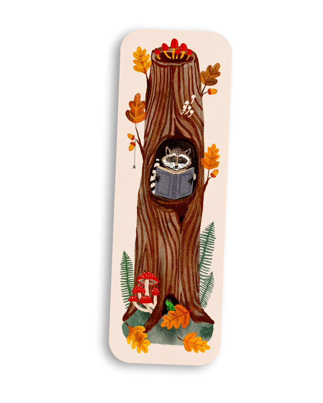 Raccoon Reading Bookmark Bookmark Little Truths Studio 