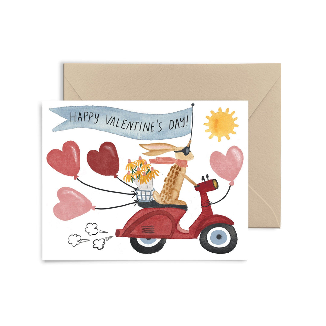 Scooter Valentine's Day Card Greeting Card Little Truths Studio 