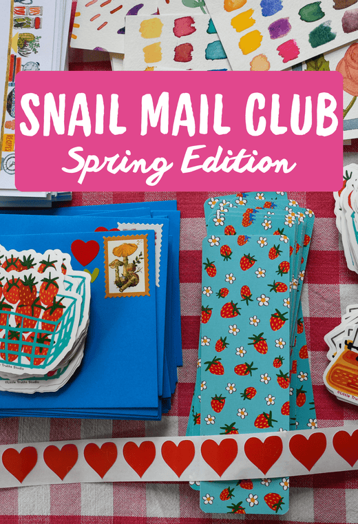 Snail Mail Art Club, Quarterly Print and Sticker Club, Spring Edition
