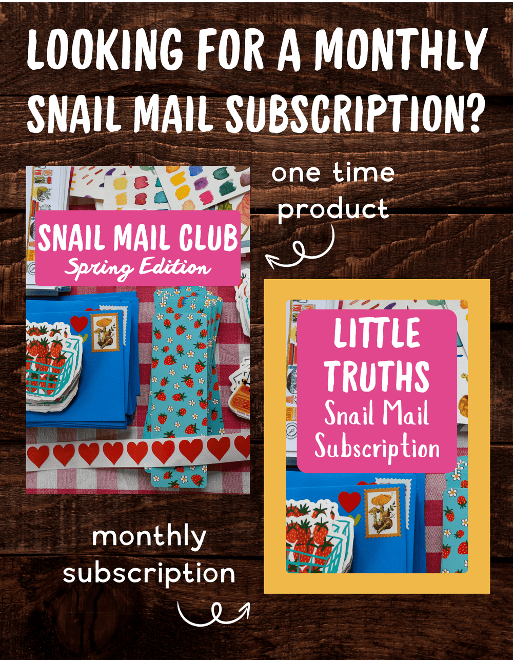 Snail Mail Art Club, Quarterly Print and Sticker Club, Spring Edition snail mail bundle Little Truths Studio 