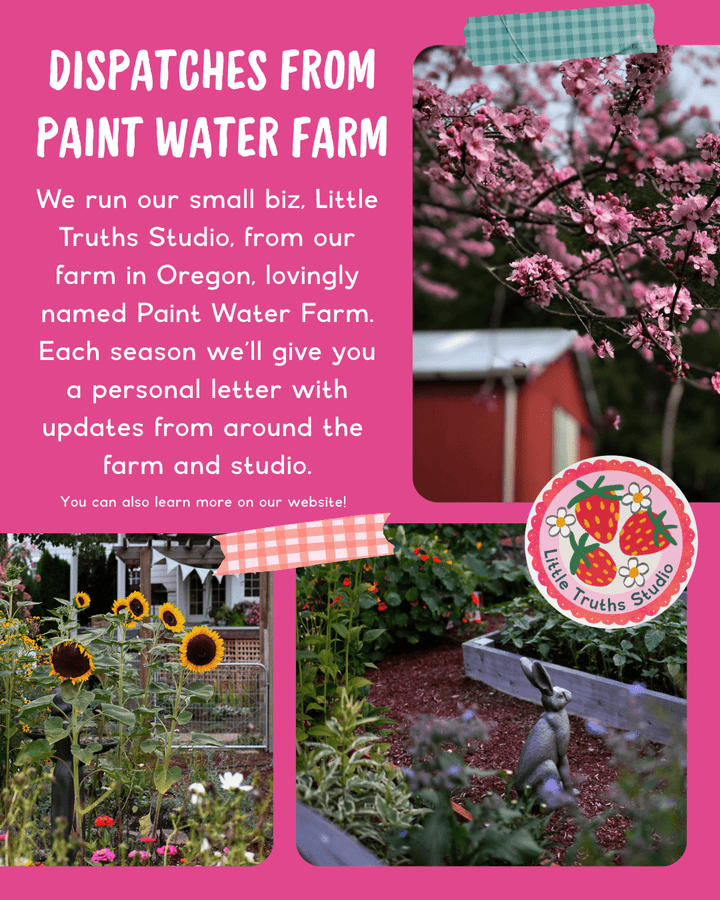 Snail Mail Art Club, Quarterly Print and Sticker Club, Spring Edition snail mail bundle Little Truths Studio 