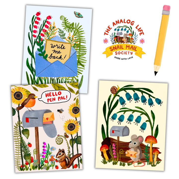 Snail Mail Society 8 Postcard Set