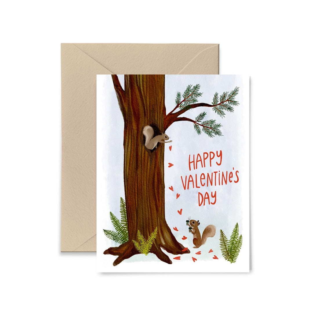 Squirrels With Coffee Valentine Card Greeting Card Little Truths Studio 