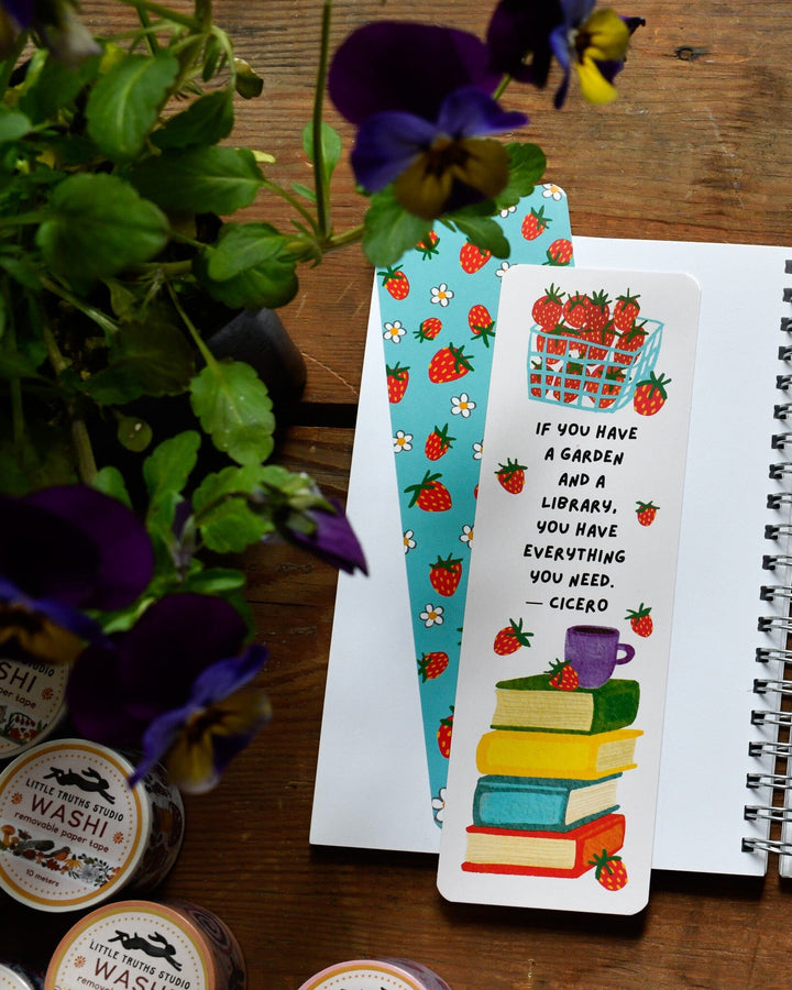 Strawberries Bookmark Set Bookmark Little Truths Studio 