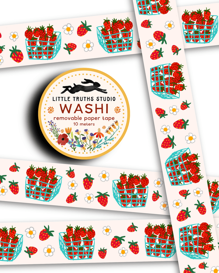 Strawberries Washi Tape Washi Tape Little Truths Studio 