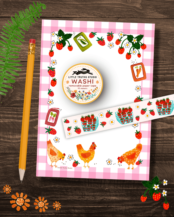 Strawberries Washi Tape Washi Tape Little Truths Studio 
