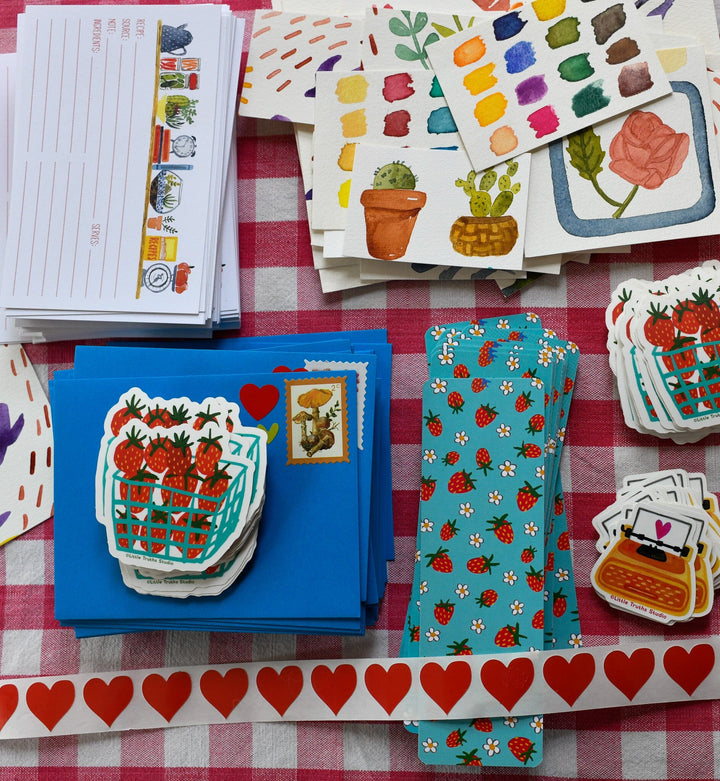 Strawberry Basket Sticker sticker Little Truths Studio 