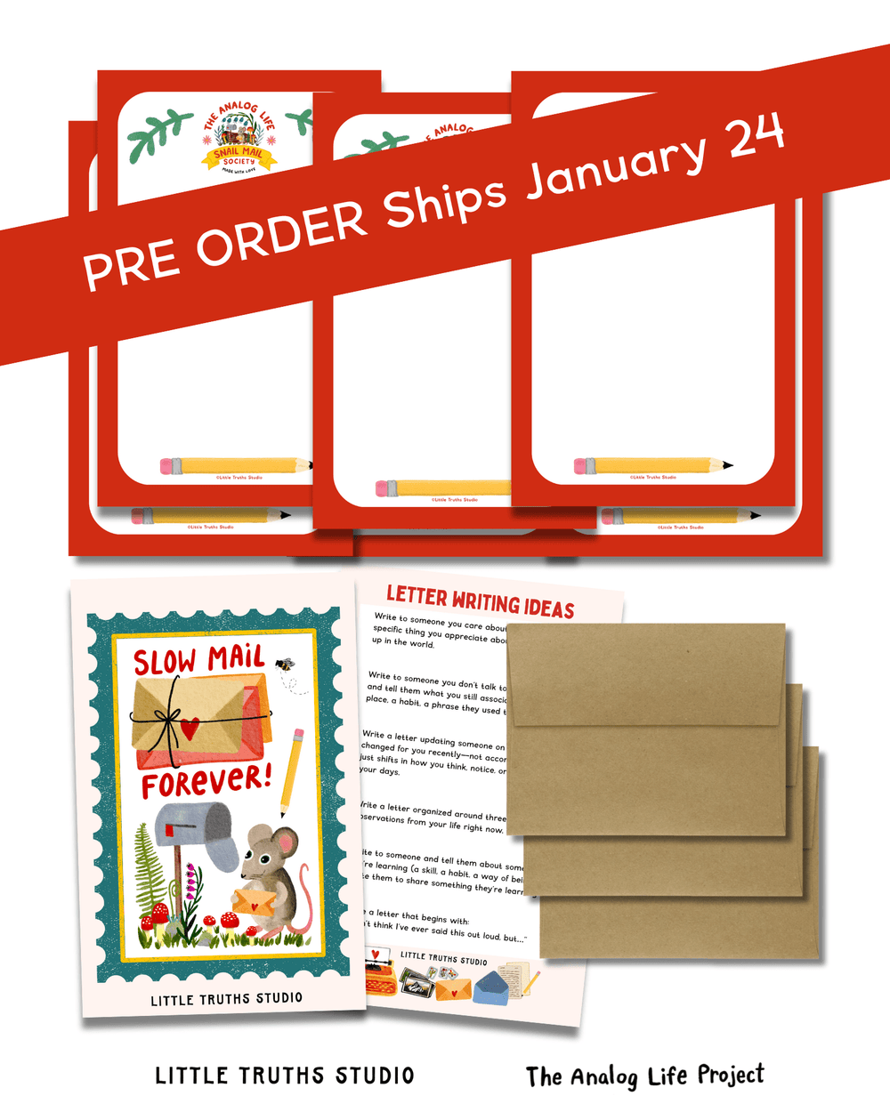 The Analog Life Snail Mail Society Letter Writing Paper Letter Writing Paper Little Truths Studio 