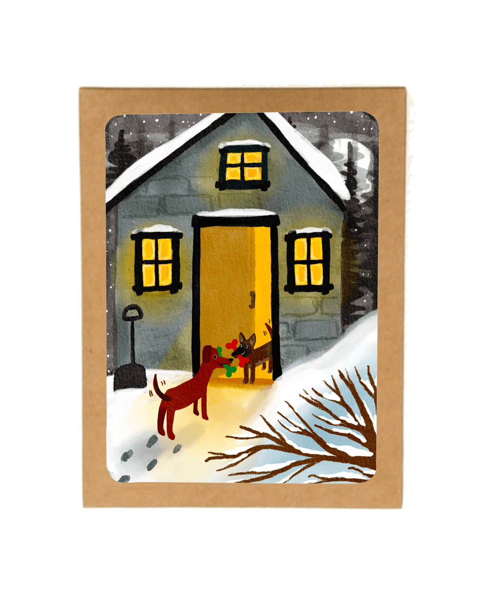 The Gift Exchange Holiday Greeting Card Set Greeting Card Set Little Truths Studio 