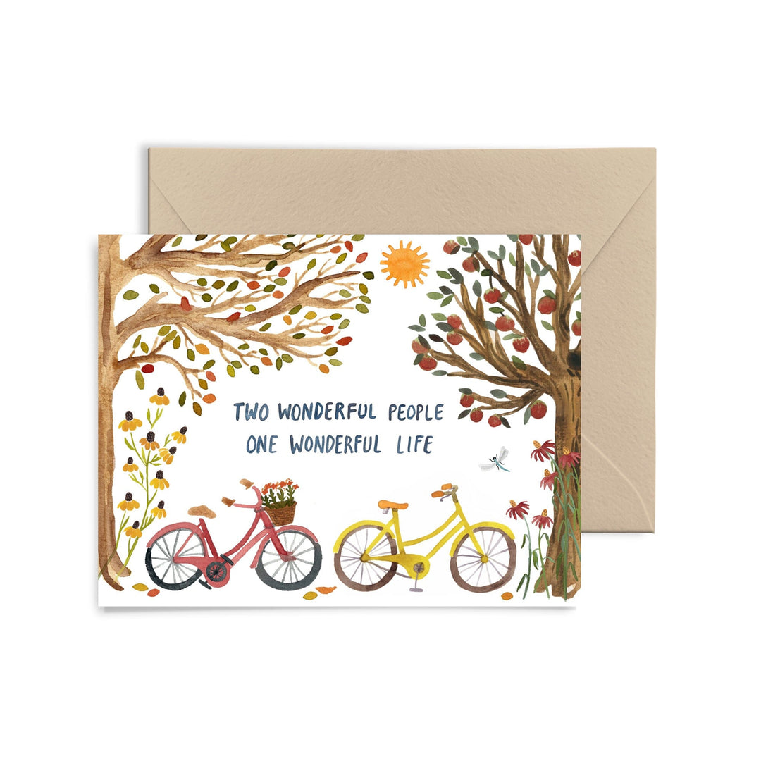 Two Wonderful People Greeting Card Greeting Card Little Truths Studio 