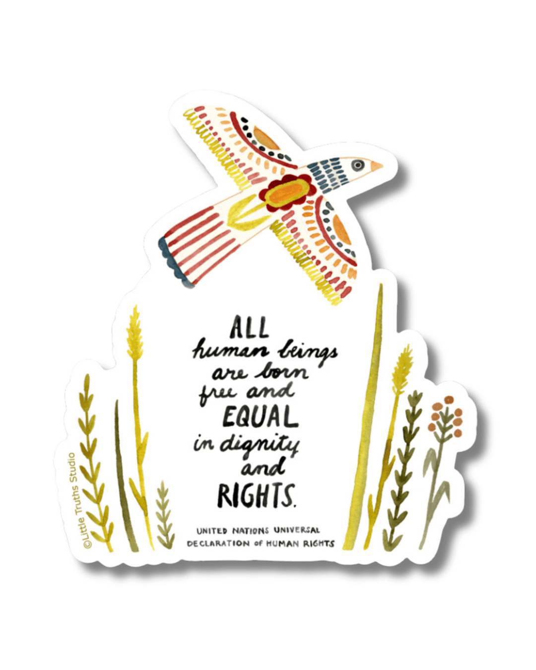 United Nations Declaration of Human Rights Vinyl Sticker sticker Little Truths Studio 