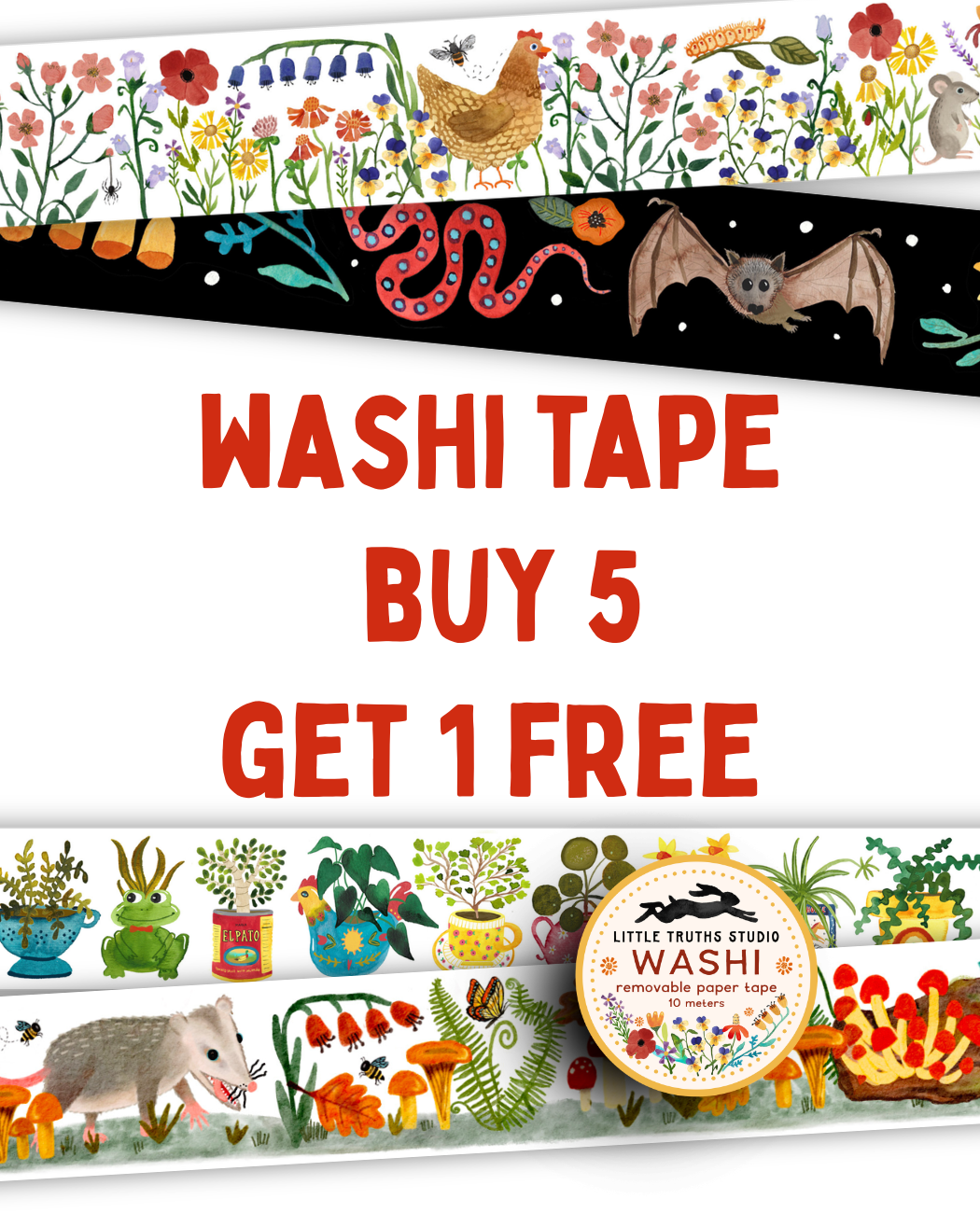 I Love Snail Mail Washi Tape